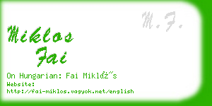 miklos fai business card